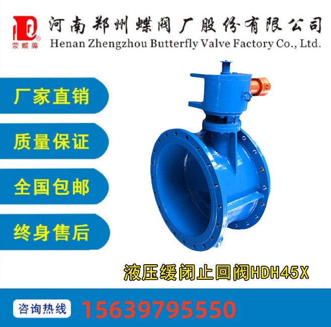 HDH45X-10\16液壓緩閉止回（huí）閥利水處理鑄鐵環（huán）衛